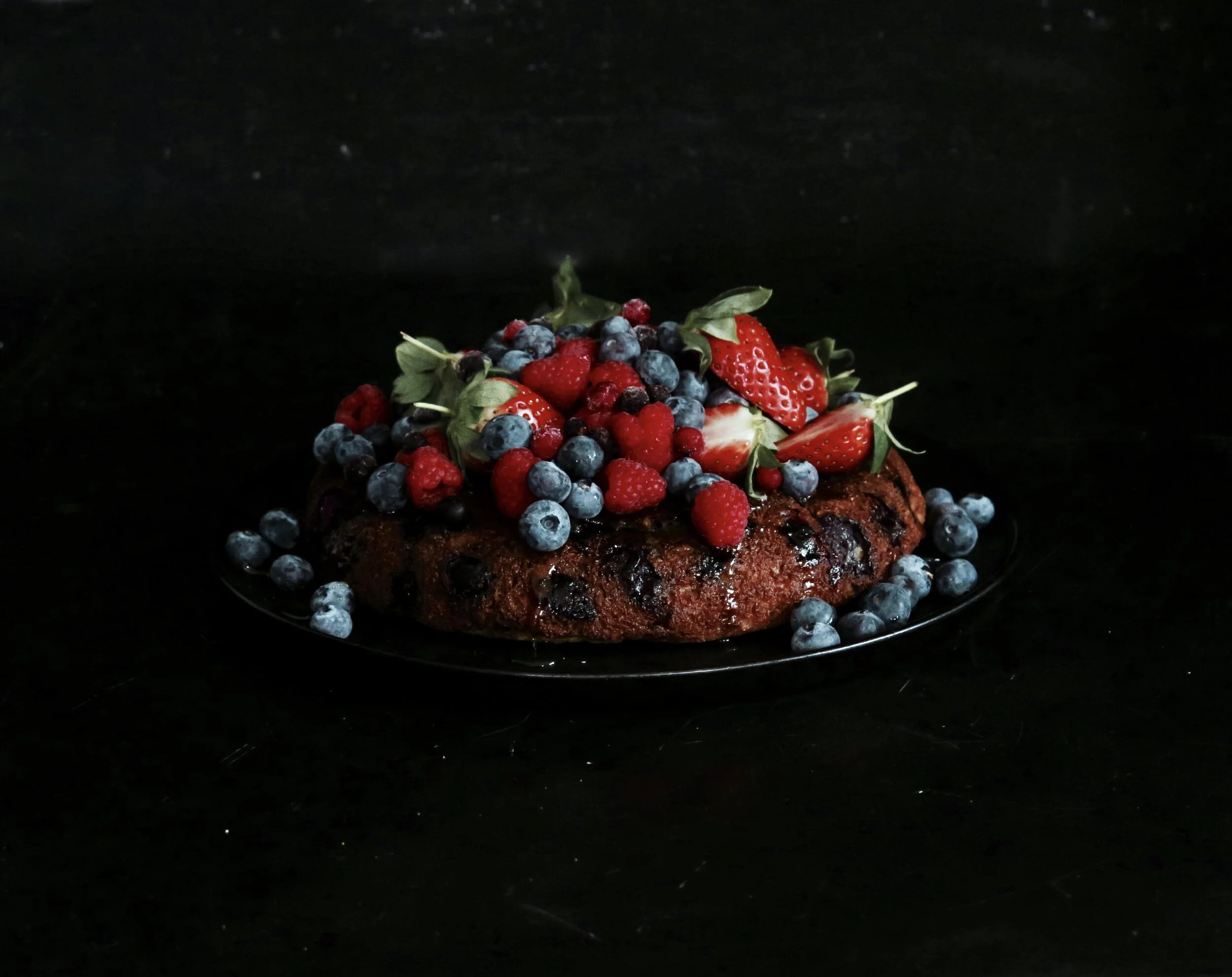 Giant Vegan Blueberry Pancake