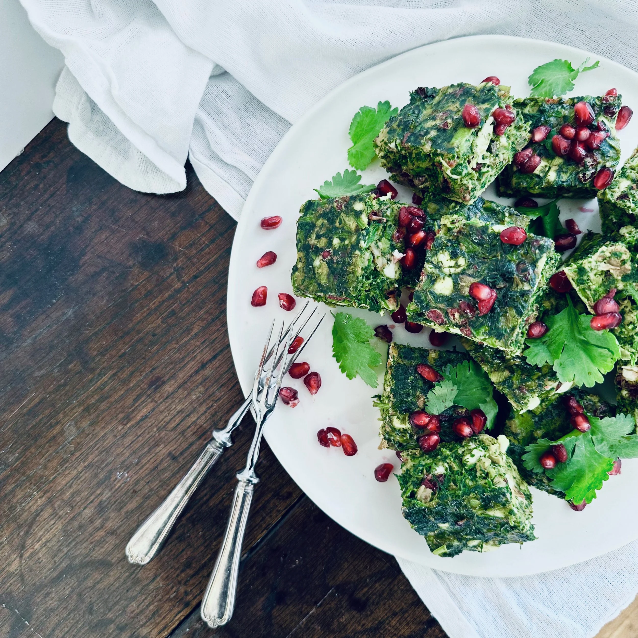Feta, herb and barberry kuku