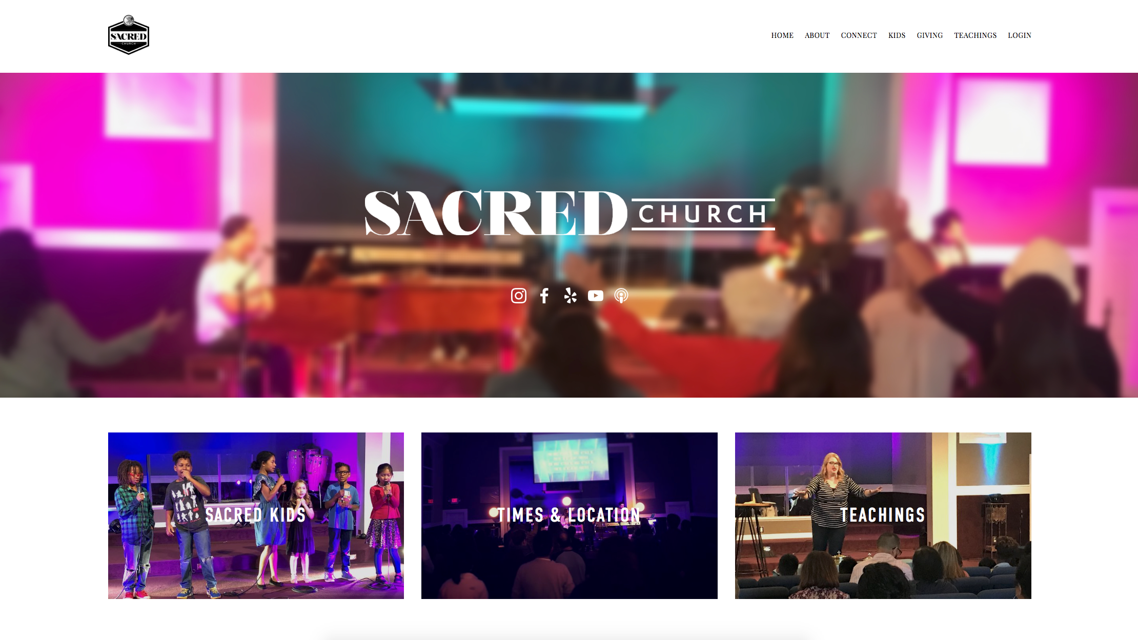 Website for Sacred Church