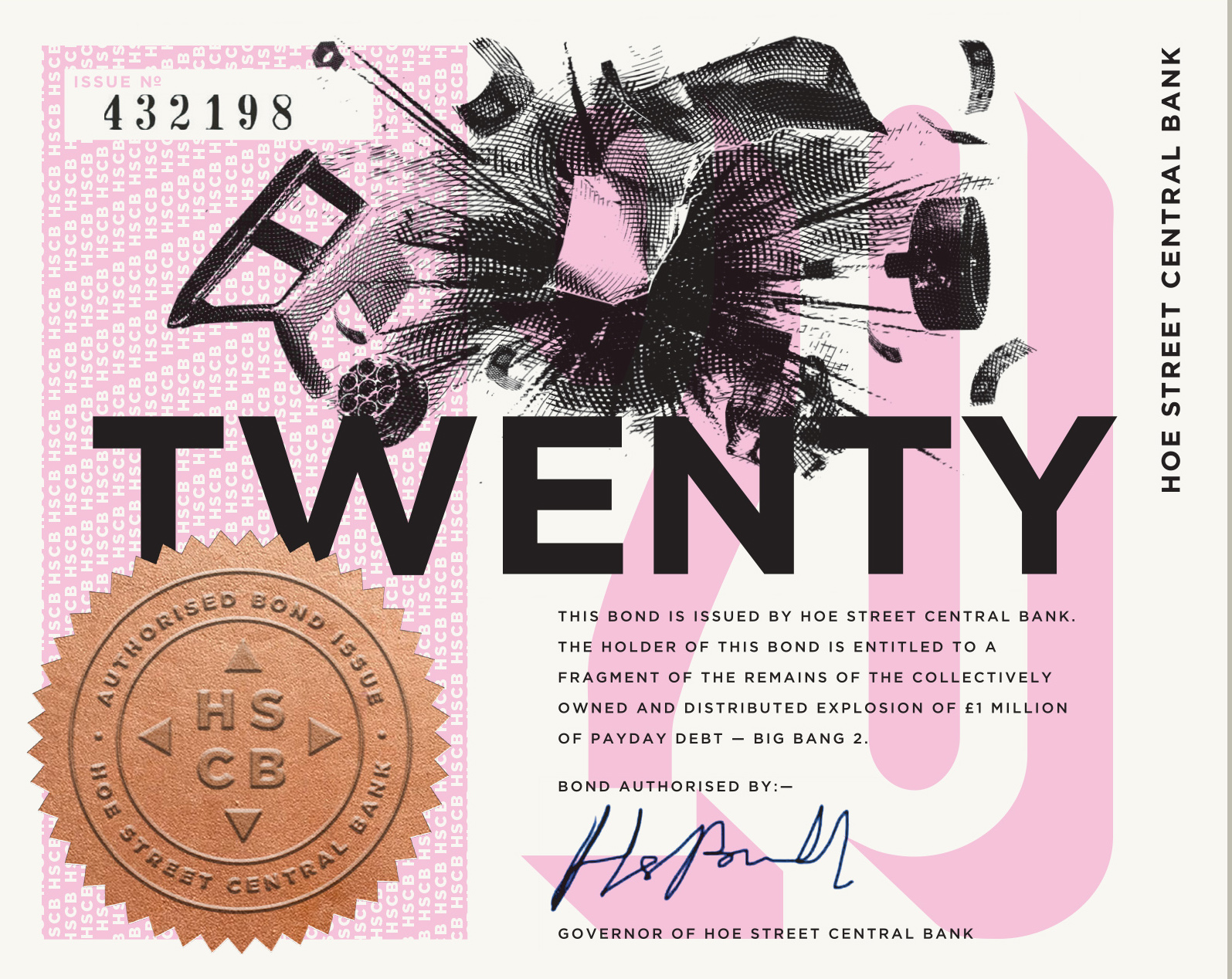 FRAMED £20 HSCB BOND 