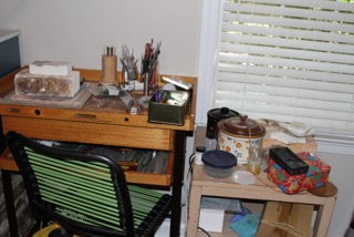 I have all my office jammed in here with my workbenches and equipment