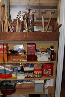 and book shelves without books.