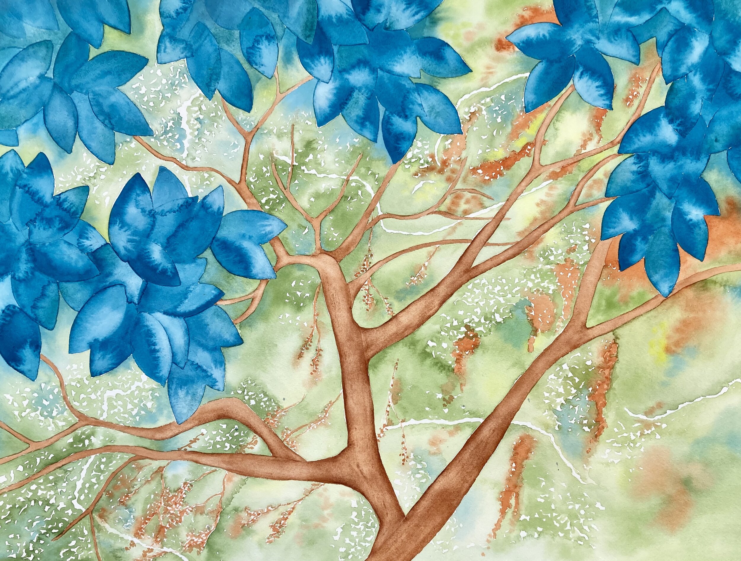 Jungle Tree with Blue