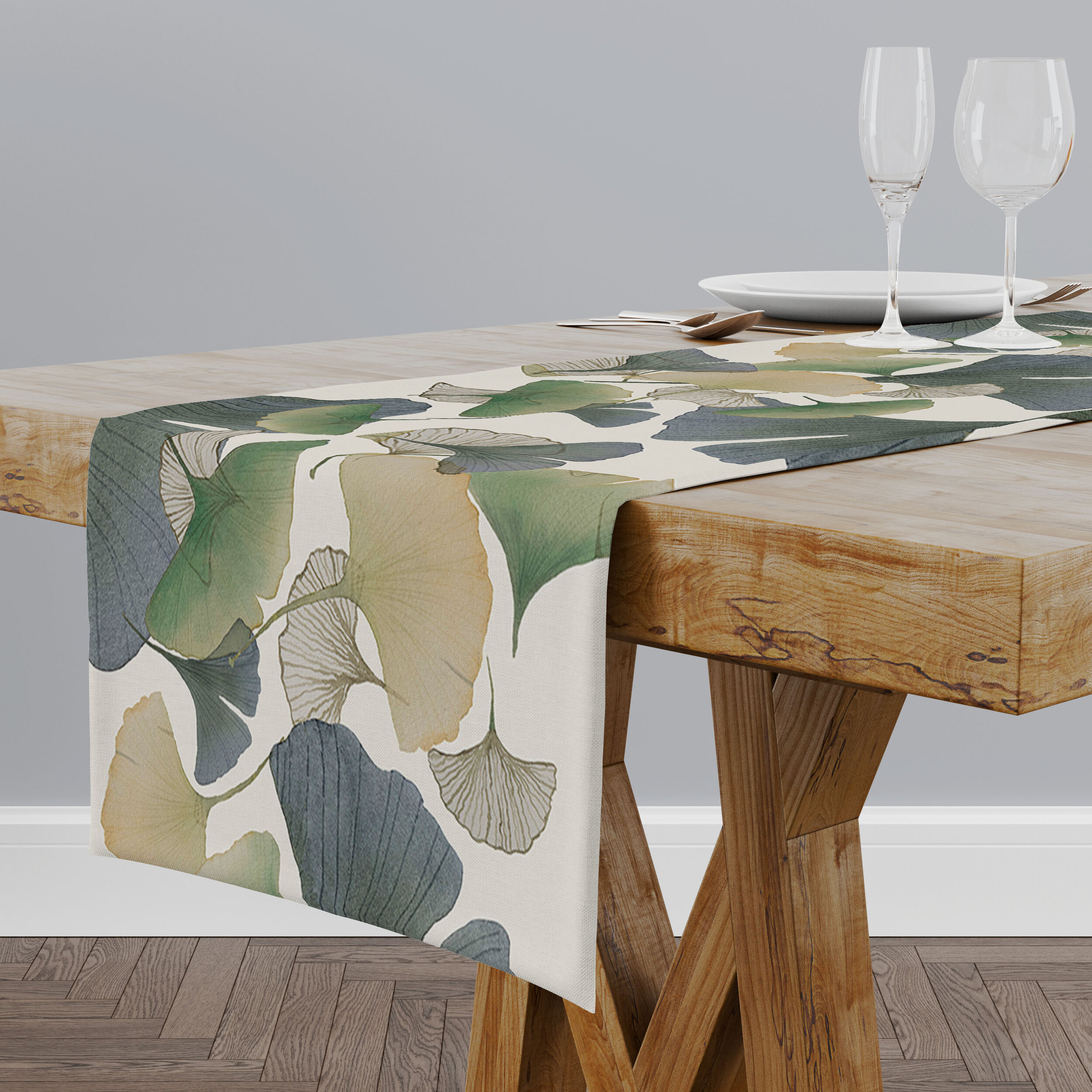 Ginkgo Leaves Table Runner