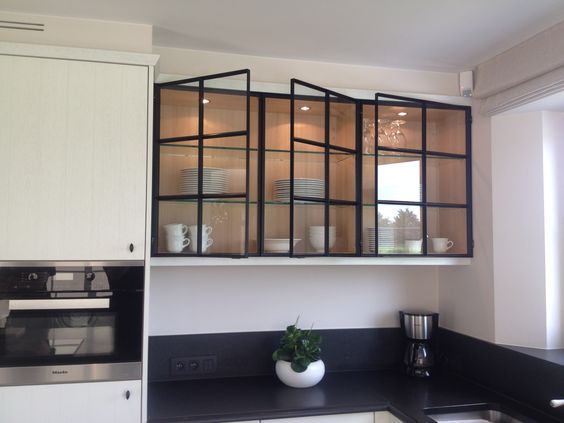 Black Steel Glass Cabinet Doors Jessica Devlin Design