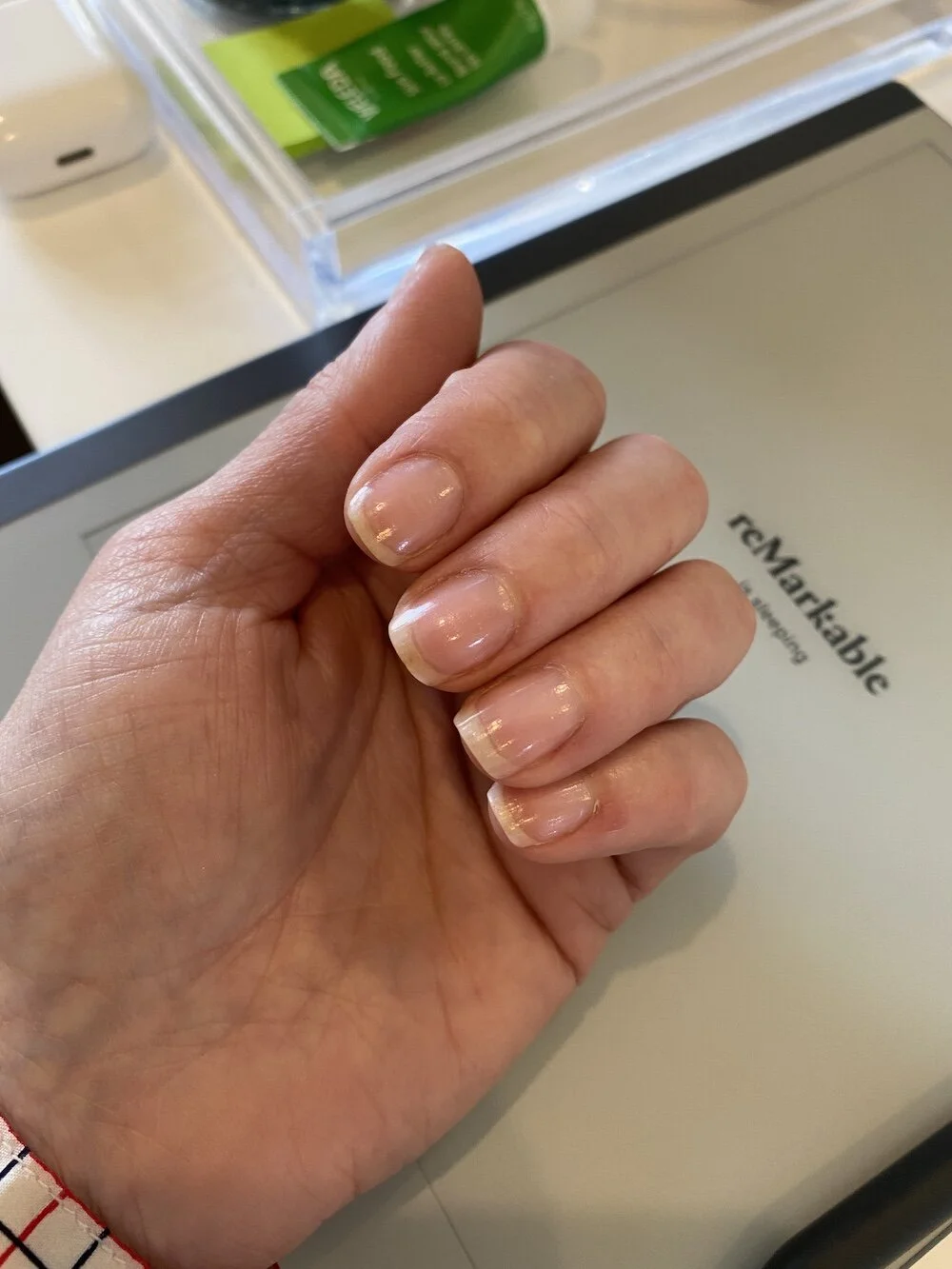 I gave myself a "nail facial" today