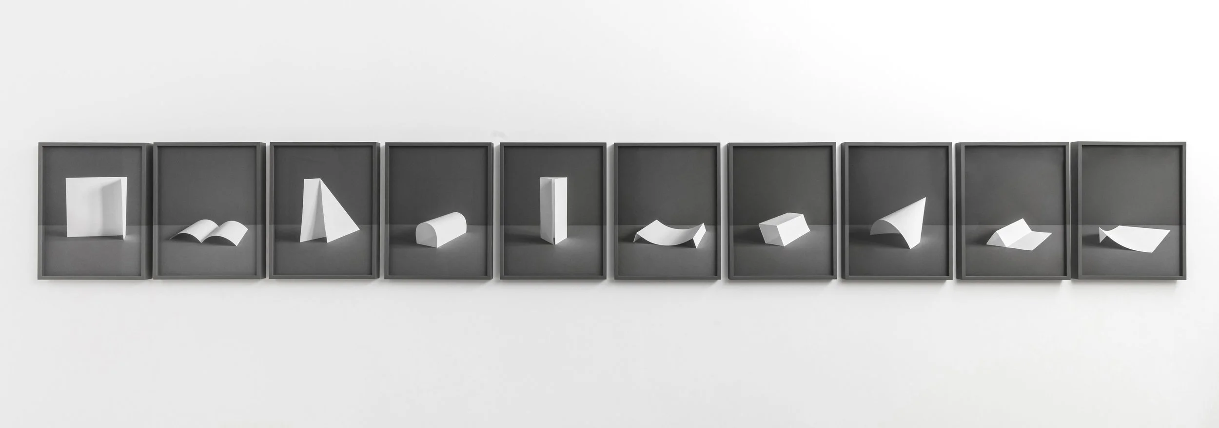 Here’s another called Ten-fold . It showcases the sculptural potential of a piece of letter-sized paper. This is a favorite and check it out installed in Project Montreal .