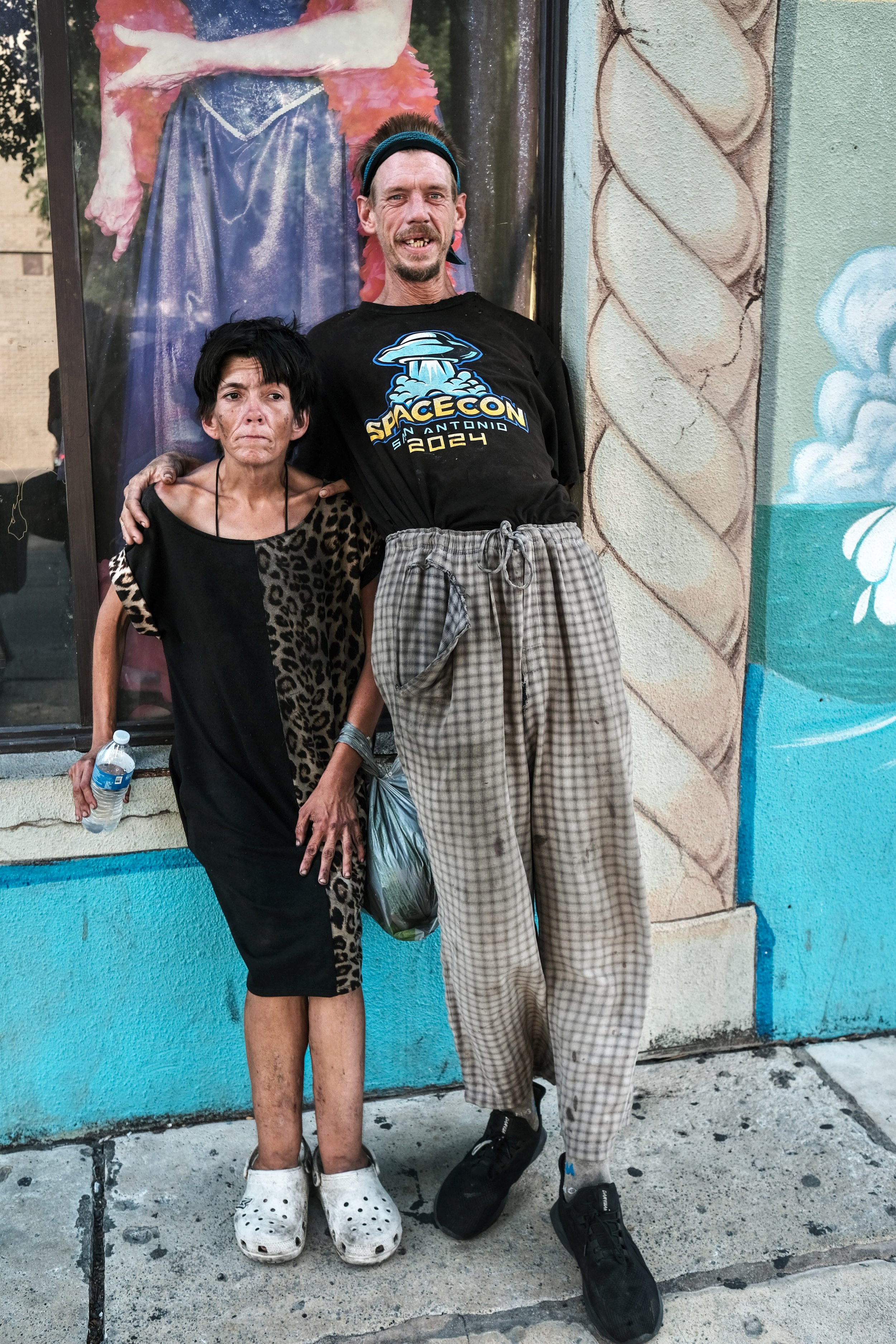 Maggie and Daniel on Sixth Street in downtown Austin, Texas.