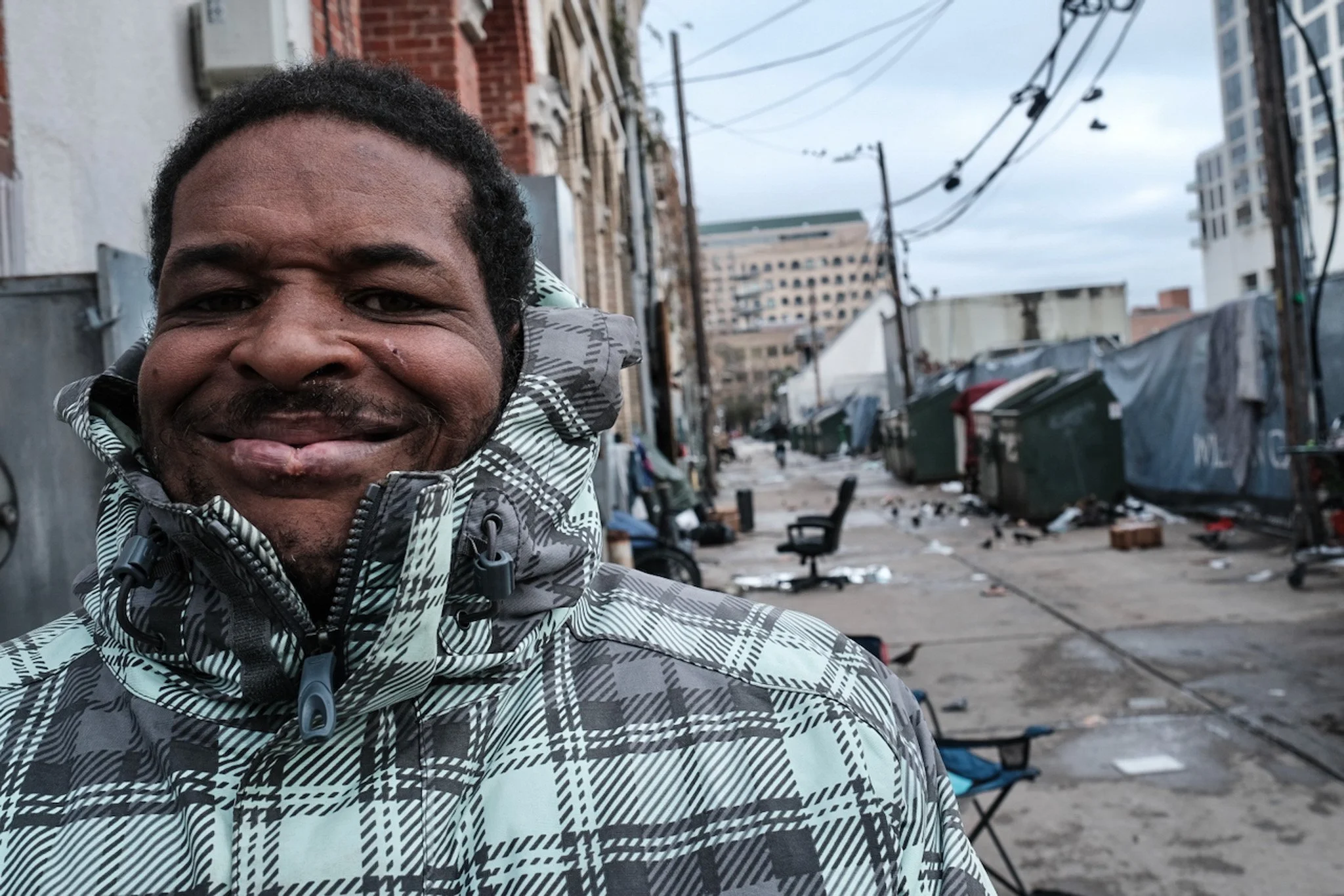  January 25, 2026: Ronnie Satterwhite was among those in the downtown Austin homeless community who took refuge in an alley during a winter storm that hit Central Texas. 