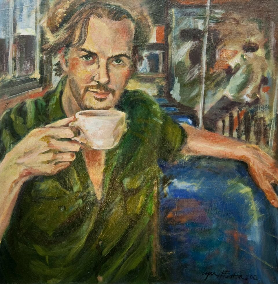 The Diner, Oil on Canvas, 20"x20"x2"