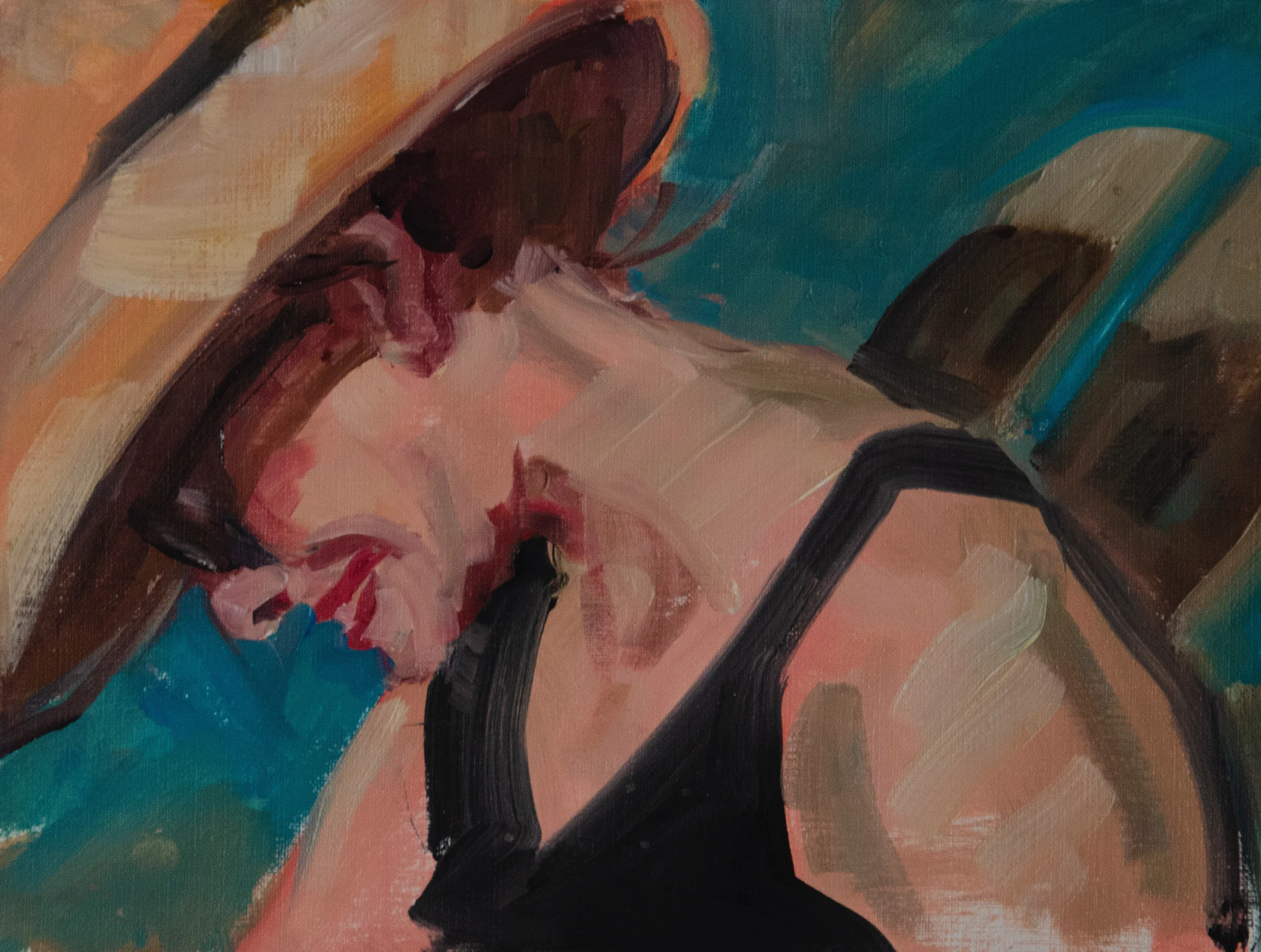 Sunny and Shy, Oil on Paper, 9"x6"