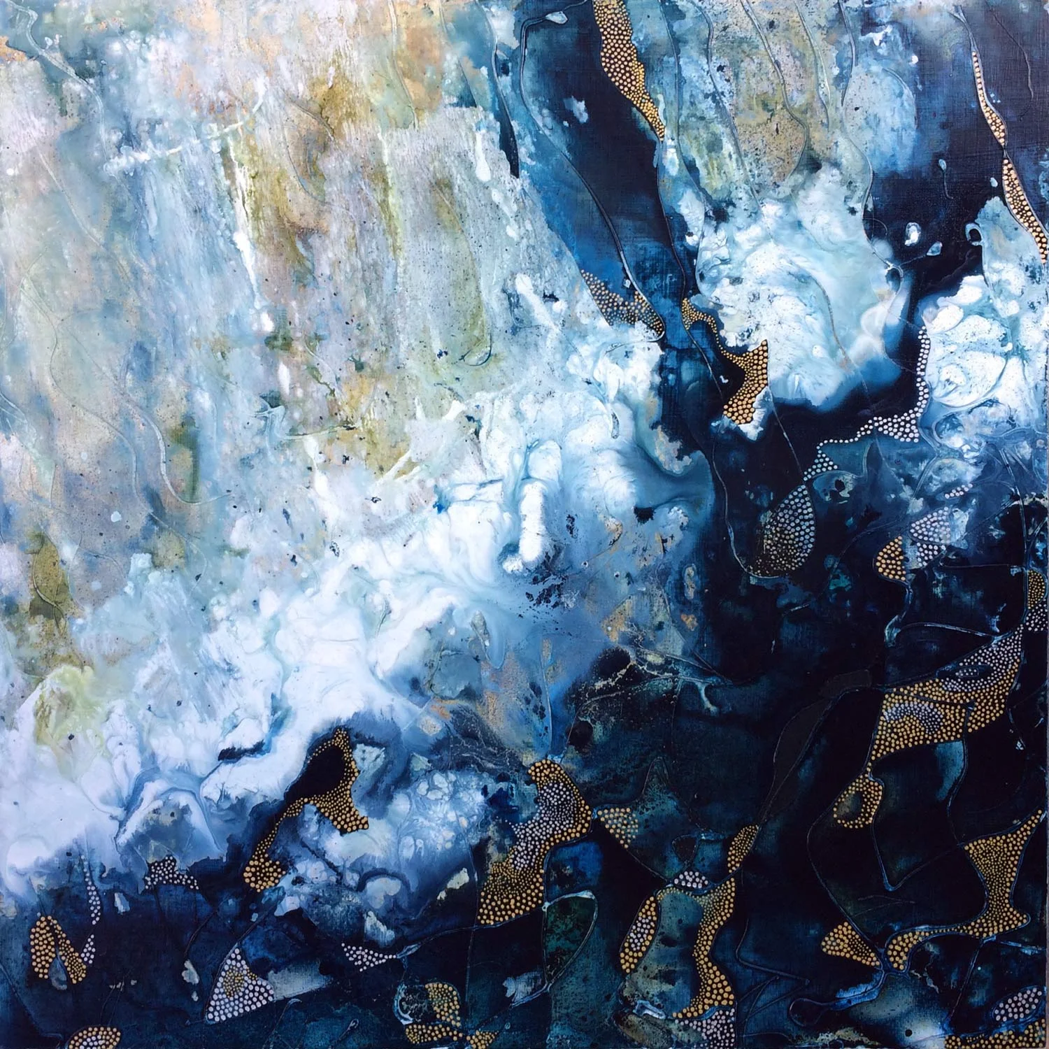 Tide Pool 2 - Ink, acrylic on panel - 24" x 24" - 2017