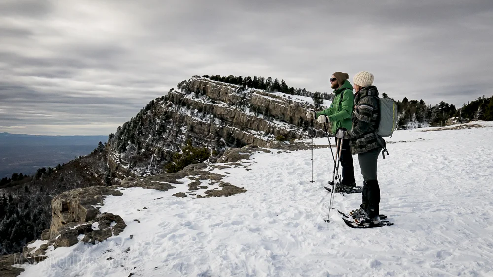 You can see the Kiwanis Cabin on top of the prominence in the background.