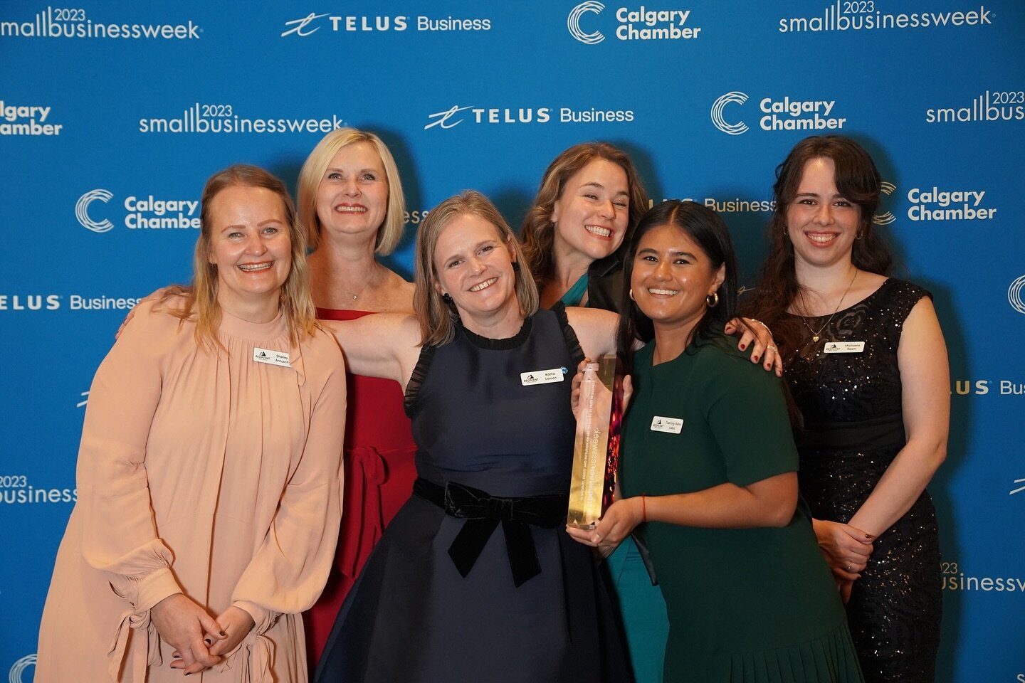 At the 40th Calgary Small Business Awards Gala, presented by the @calgarychamber, we had the honour to co-present the @td_canada  Diversity, Equity and Inclusion Award presented by Pride in Business to @redpointmedia for the work shown in their workp