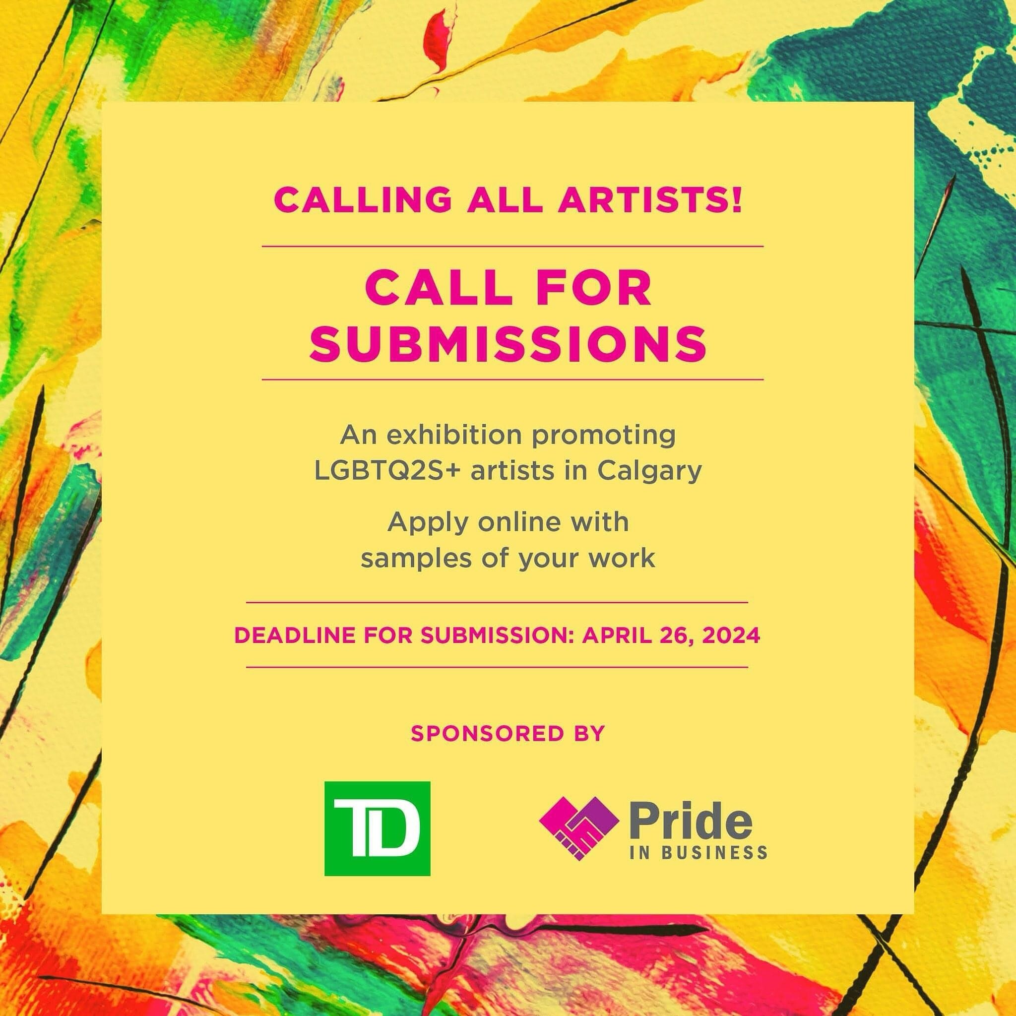 We are thrilled to announce our 5th Annual Pride in Art call for submissions, a ground-breaking exhibition celebrating queer art and culture in Calgary. Pride In Art aims to explore and celebrate the diverse experiences, identities, and narratives wi