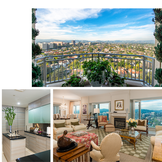 The ultimate example of the most coveted corner position in the renowned Remington is unit 1702. Panoramic views & pure serenity envelop this Parisian chateau in the sky. Experience luxury from the moment you arrive at valet, where doormen welcome you with white-glove service and the concierge summons the elevator that opens directly into your foyer. The exceptionally large, open floor plan is complemented by 10ft ceilings & walls of glass accentuated by elegant mouldings. The modern Poggenpohl kitchen hosts Miele & Sub-Zero appliances, and opens to the media lounge with balcony overlooking the mountains of Bel Air. Three en-suite bedrooms include a lavish master suite with balcony, sitting area, and dual dressing rooms & baths. Residents of this world-class building enjoy exclusive access to amenities such as a salt-water pool, fitness center, salon/banquet room with full catering kitchen, climate controlled wine storage, gardens, 24 hour concierge & security, and more.