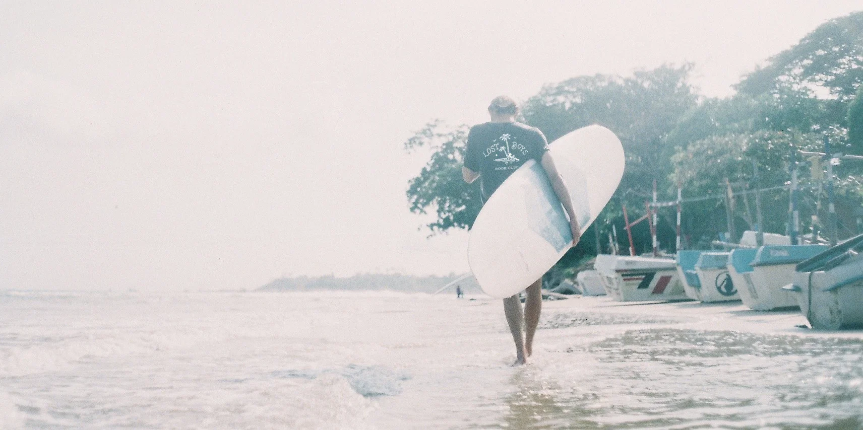 Imagery is designed to match the slow living, surf loving lifestyle which Lost Boys Book Club has developed from. This image was shot in Sri Lanka.