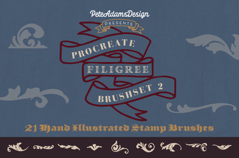 Filigree Ornaments Brushset Pack For ProCreate Set 2