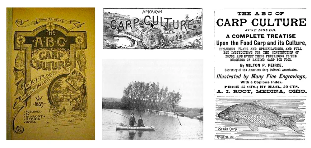 Various publications of the time promoting the advantages of raising carp.