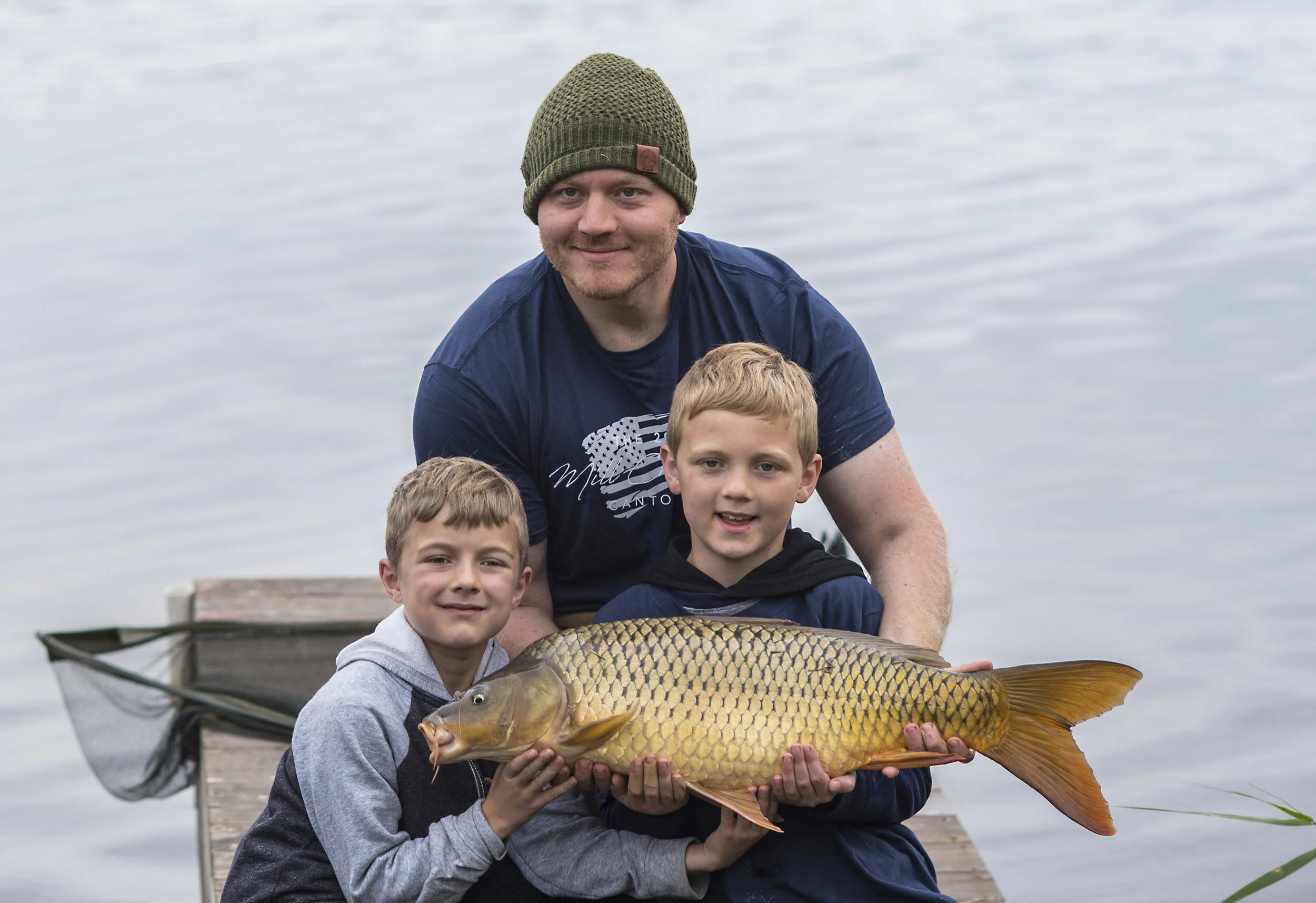 mike and fin &2 with fish.JPG