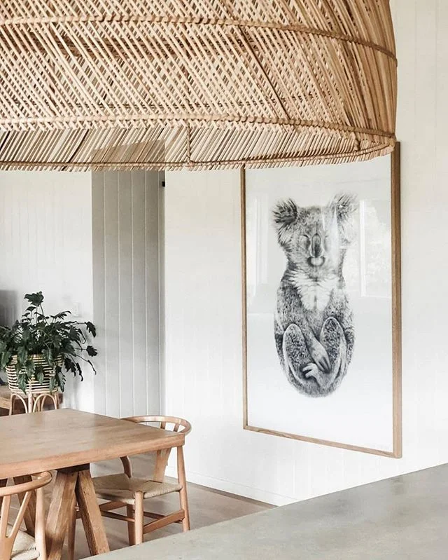 Large floating magic - LOVE @ourshouselife - image: The Alchemist, 1.2m x 1.7m Limited Edition, @carlalfletcher ----- #MargaretRiver #Australia #home #interiordesign #Koala #drawing #LimitedEdition #artist #carlafletcher