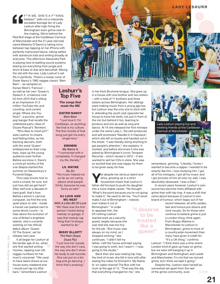 Lady Leshurr NME Feature p21 (26:8:16).jpg