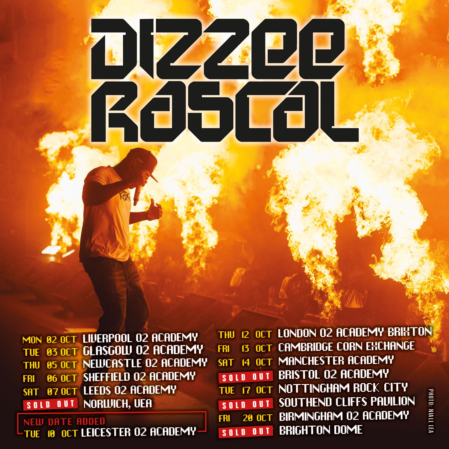 Dizzee Rascal 2017  UK Tour Poster