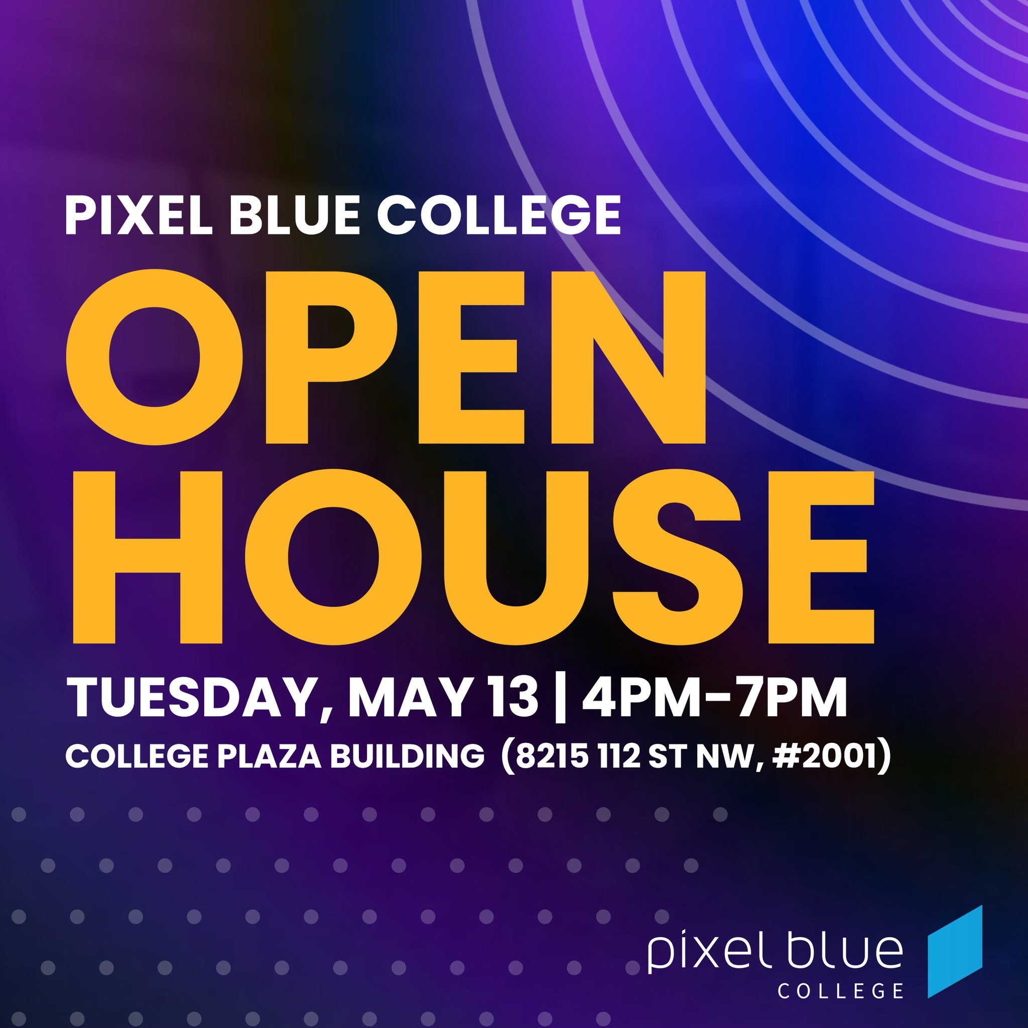 📢 𝗛𝗔𝗣𝗣𝗘𝗡𝗜𝗡𝗚 𝗧𝗢𝗠𝗢𝗥𝗥𝗢𝗪! 

We're having an 𝗢𝗽𝗲𝗻 𝗛𝗼𝘂𝘀𝗲 𝗼𝗻 𝗠𝗮𝘆 𝟭𝟯, 𝟮𝟬𝟮𝟱 𝗳𝗿𝗼𝗺 𝟰𝗽𝗺 𝘁𝗼 𝟳𝗽𝗺.

This is your chance to tour the campus, meet our instructors, and learn more about our digital arts and media progr