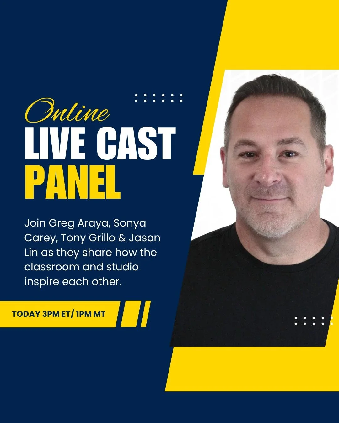 Happening at 1pm MST today (Aug 21), our very own 2D Animation instructor, Tony Grillo, will be doing a live panel discussion with Toon Boom. They are interviewing four artists to learn how teaching shapes their practice as artists and also how worki