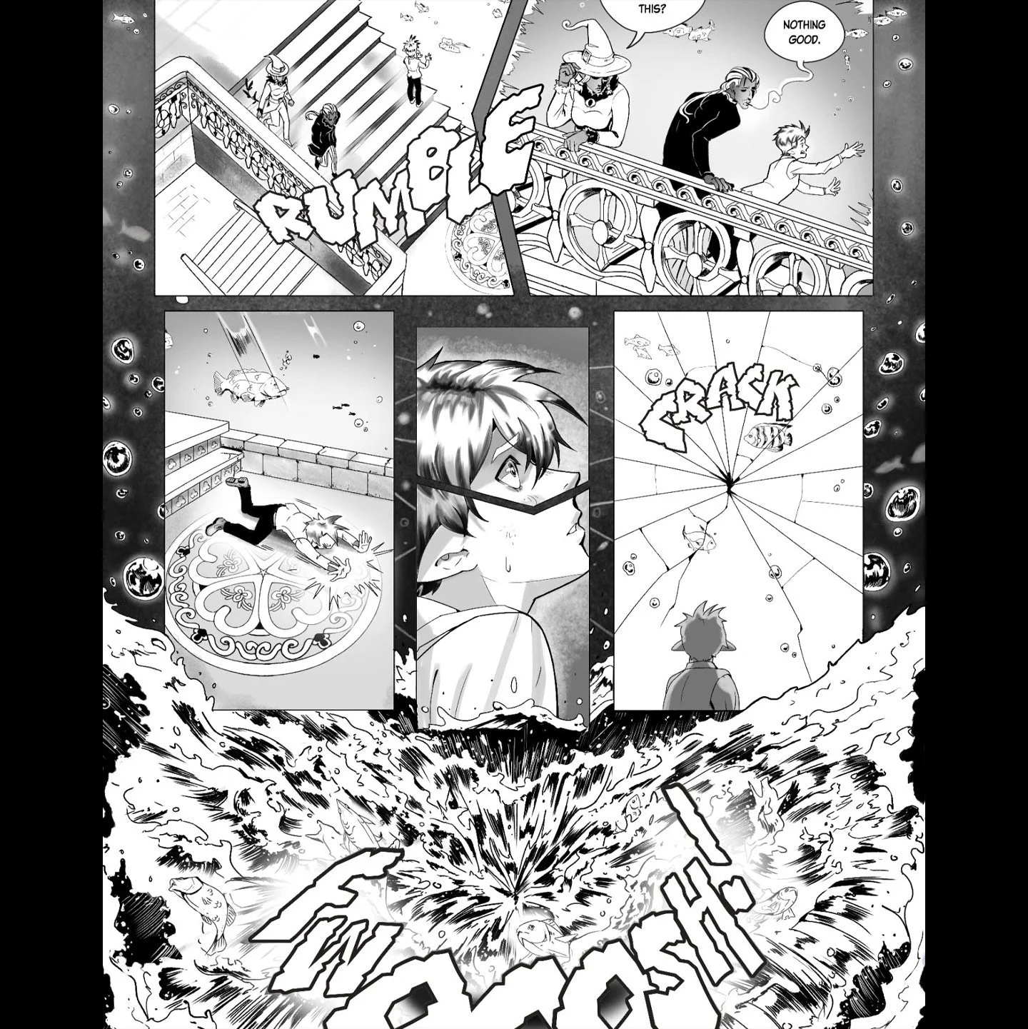 𝗦𝗧𝗨𝗗𝗘𝗡𝗧 𝗪𝗢𝗥𝗞 // Check out this incredible and original one page comic 🗯️ created by recent 2D grad, Shawn S. @shawn87art. 💥 
.
.
.
.
.
.
.
.
.
.
.
.
.
.
.
.
.
.
#yeg #yegphoto #yegcreative #yegcreatives #yegart #yegarts #yegartist #yegar