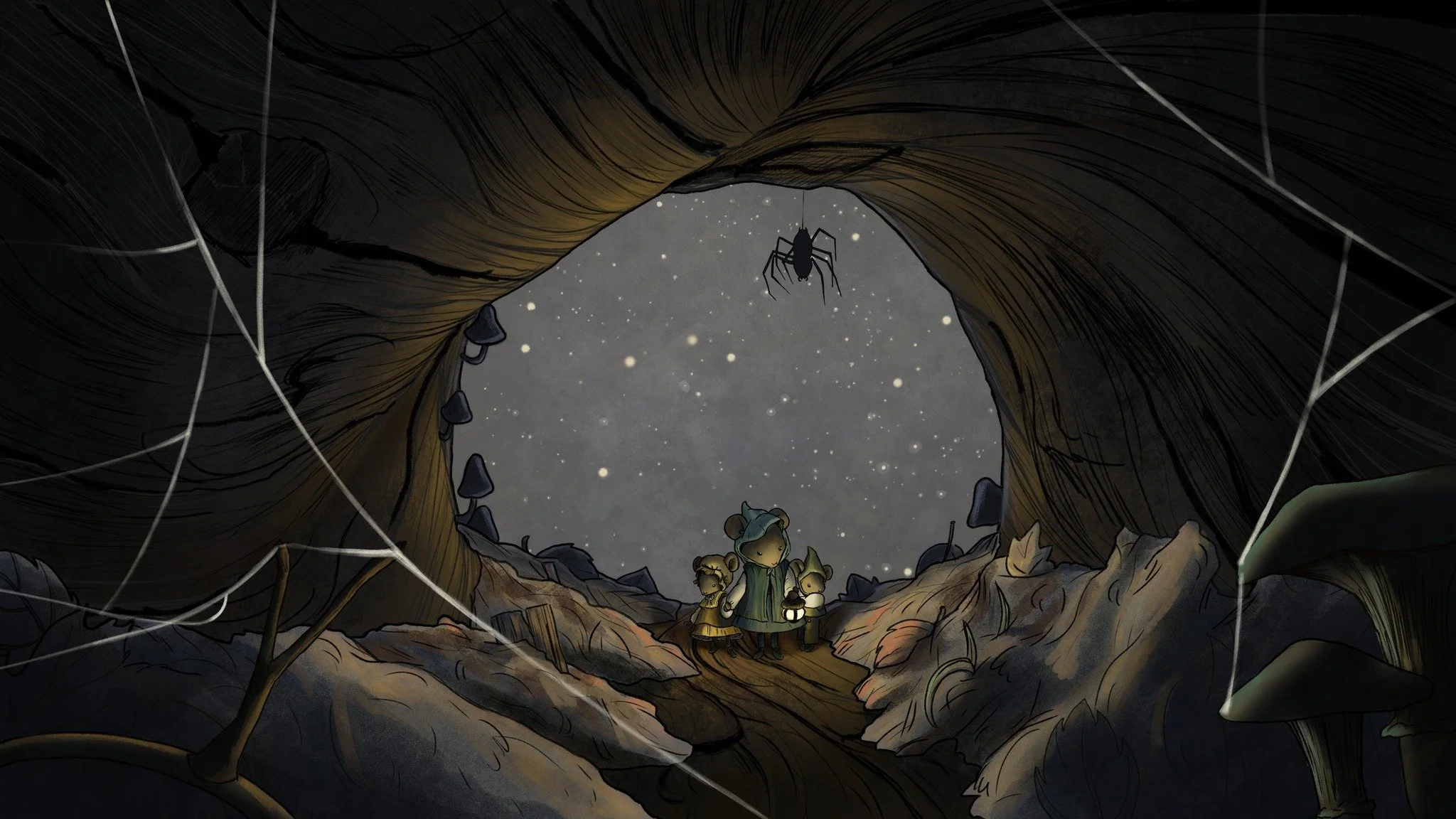 𝗦𝗧𝗨𝗗𝗘𝗡𝗧 𝗪𝗢𝗥𝗞 // ⛰️ This whimsical  illustration by current 2D Animation &amp; Illustration student, Tina M. @chiquipeata perfectly captures mood, detail, and storytelling through environment art. 
.
.
.
.
.
.
.
.
.
.
.
.
.
.
.
.
.
#yeg #ye