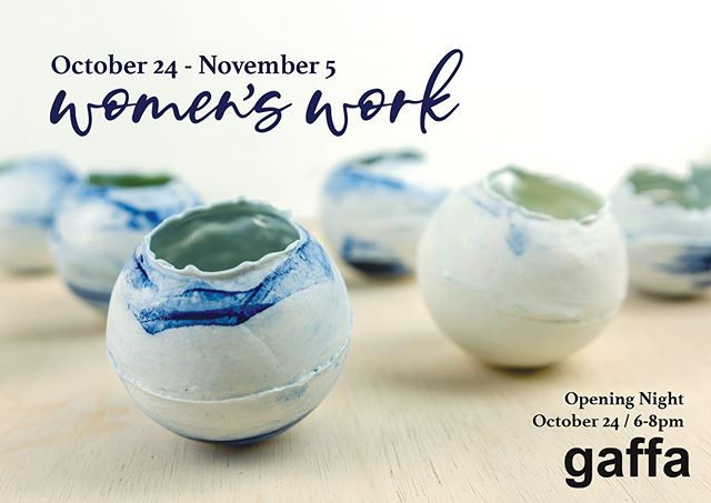 I have a few pieces in Women&rsquo;s Work @gaffagallery opening on Thursday evening. I&rsquo;ll share photos of the works to be included later this week.

Women&rsquo;s Work is an annual exhibition curated by Sydney artists Allegra Holmes and Kristi 