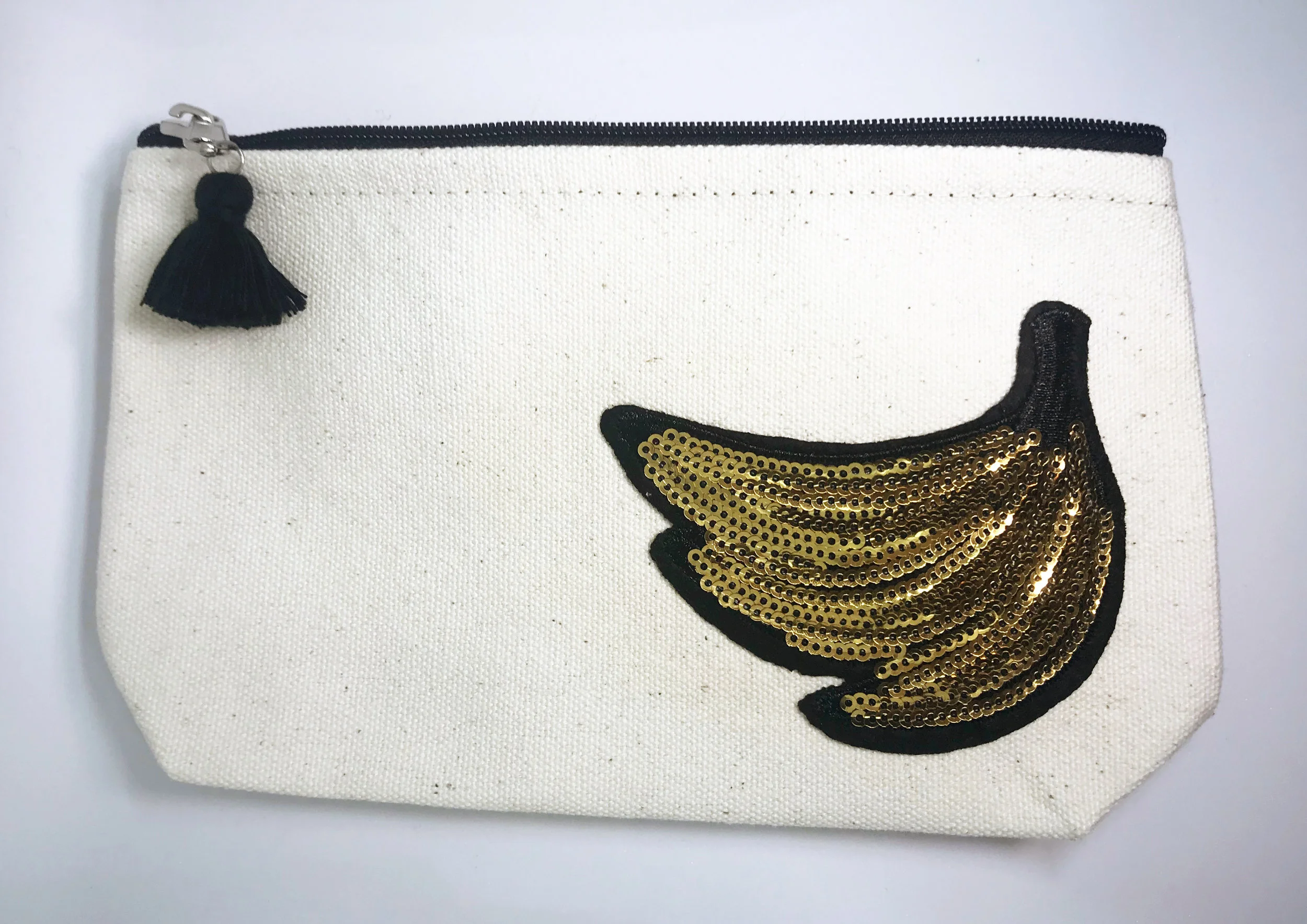 Black & Gold Banana Bunch Pouch