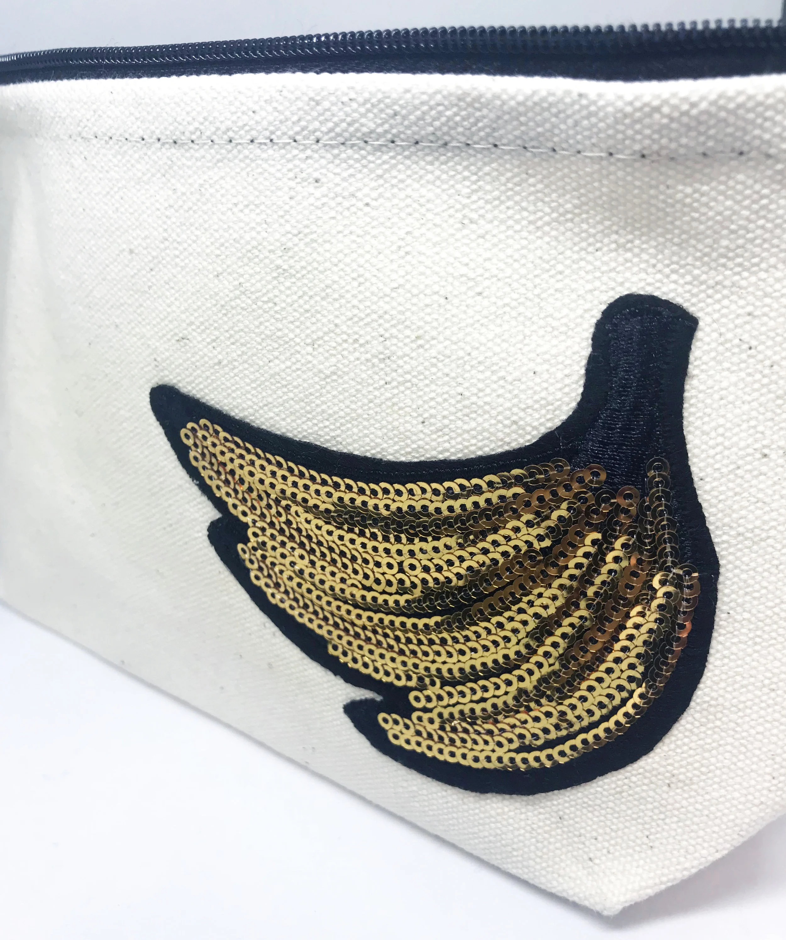 Black & Gold Banana Bunch Pouch