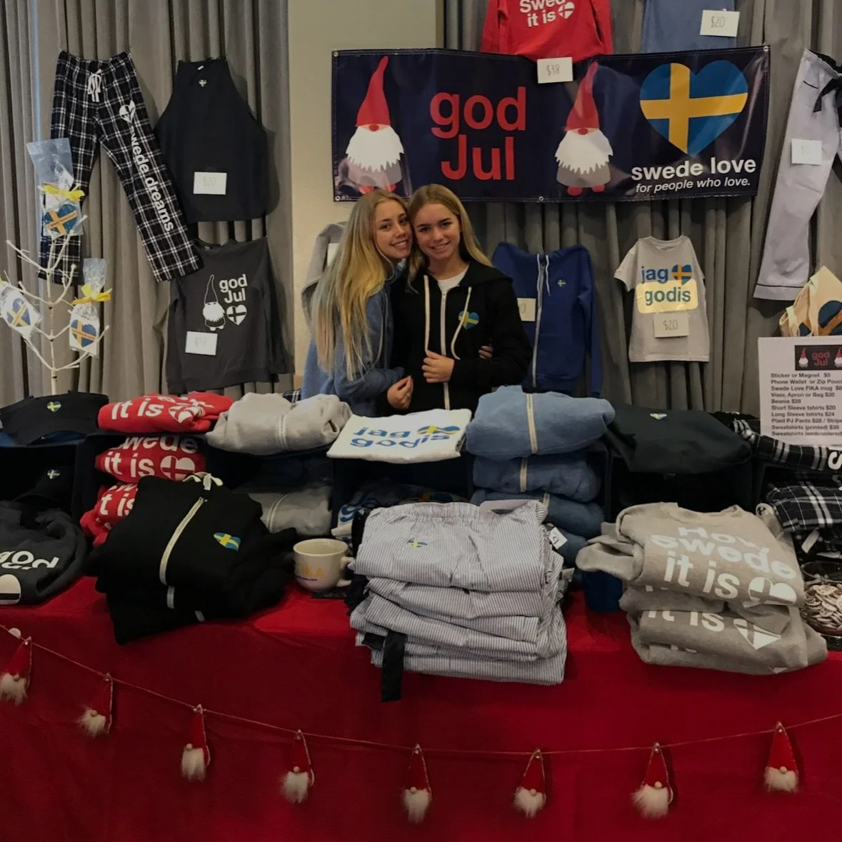 One more sleep until the Swedish Christmas Fair in Orange County! Come get cute Christmas gifts and food, see the Santa Lucia pageant and a visit from Santa himself! 🎄❤️🎄❤️🎄❤️🎄❤️