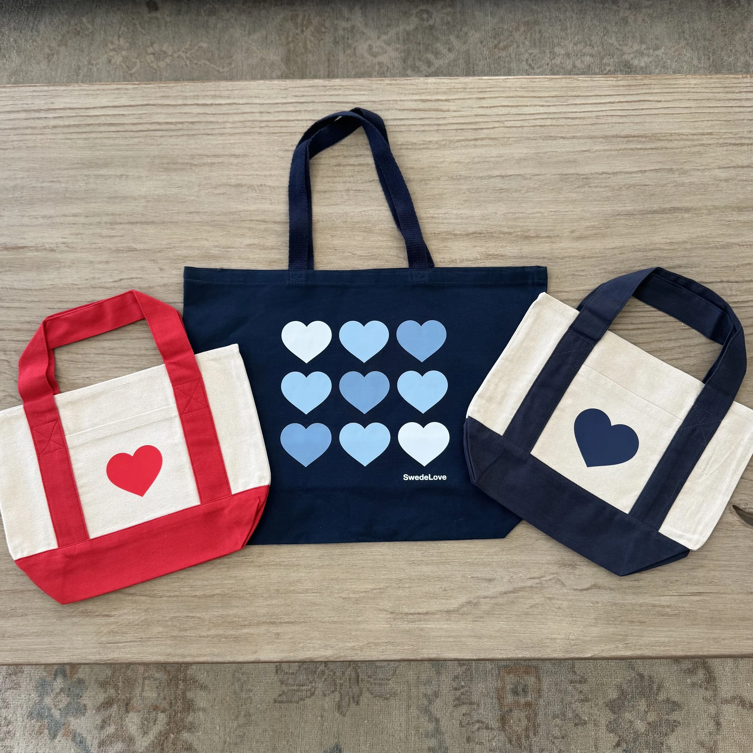 Swede Love Heart Boat Tote