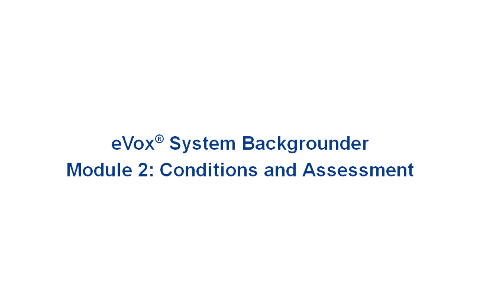 Evoke eVox Backgrounder