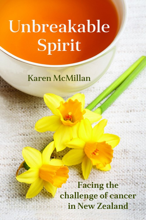  Unbreakable Spirit, Karen McMillan  Published by McKenzie Publishing  An invaluable collection of real life stories of cancer, representing a wide range of circumstances that will provide comfort and help for families facing cancer.   Unbreakable Sp