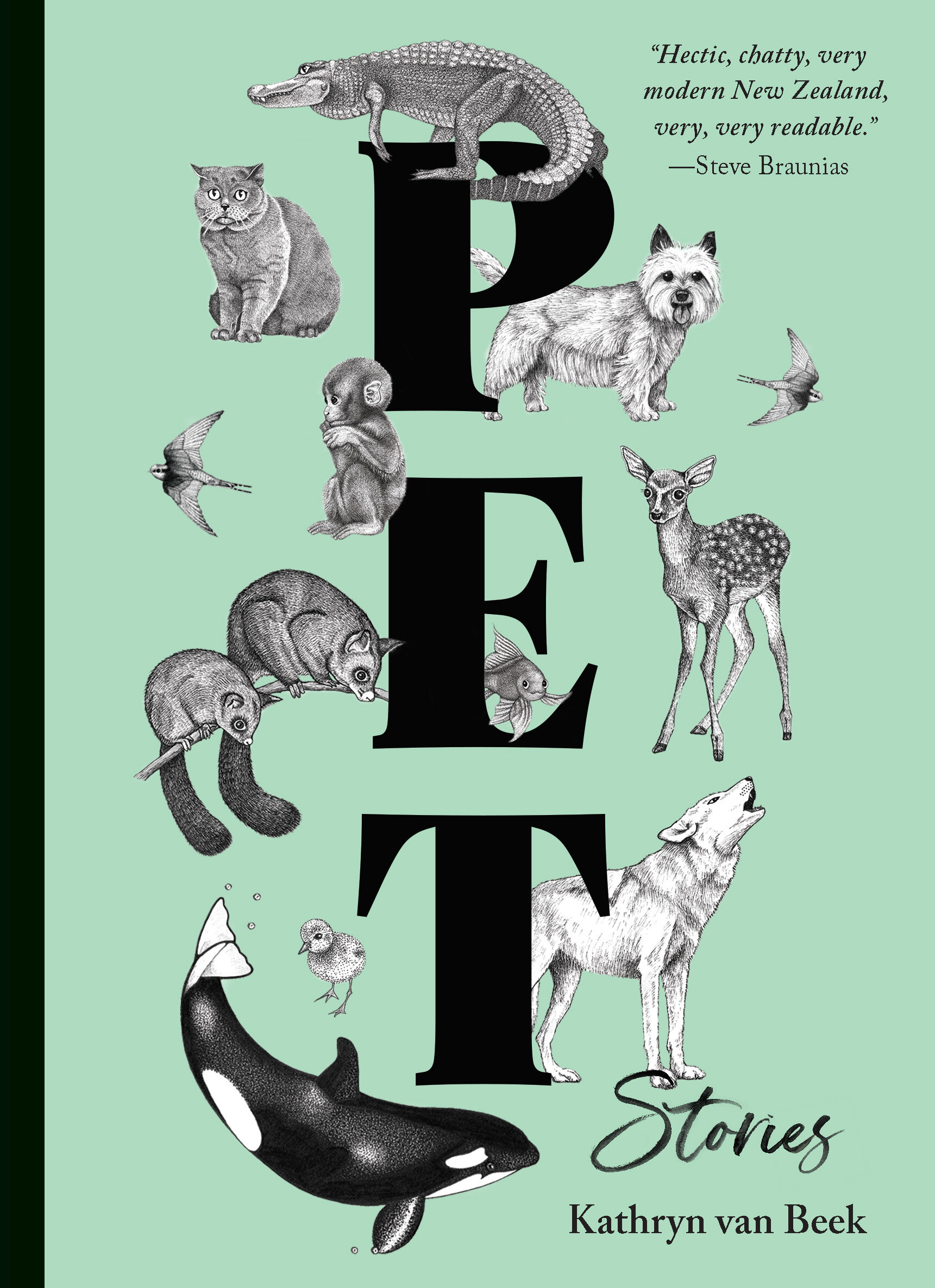  Published by Mary Egan Publishing ISBN: 978-0-473-52257-5  Pet is a dark and humorous short story collection that explores our relationships with children, lovers, and other animals.   In these 18 stories we meet a girl in a standoff with the neighb