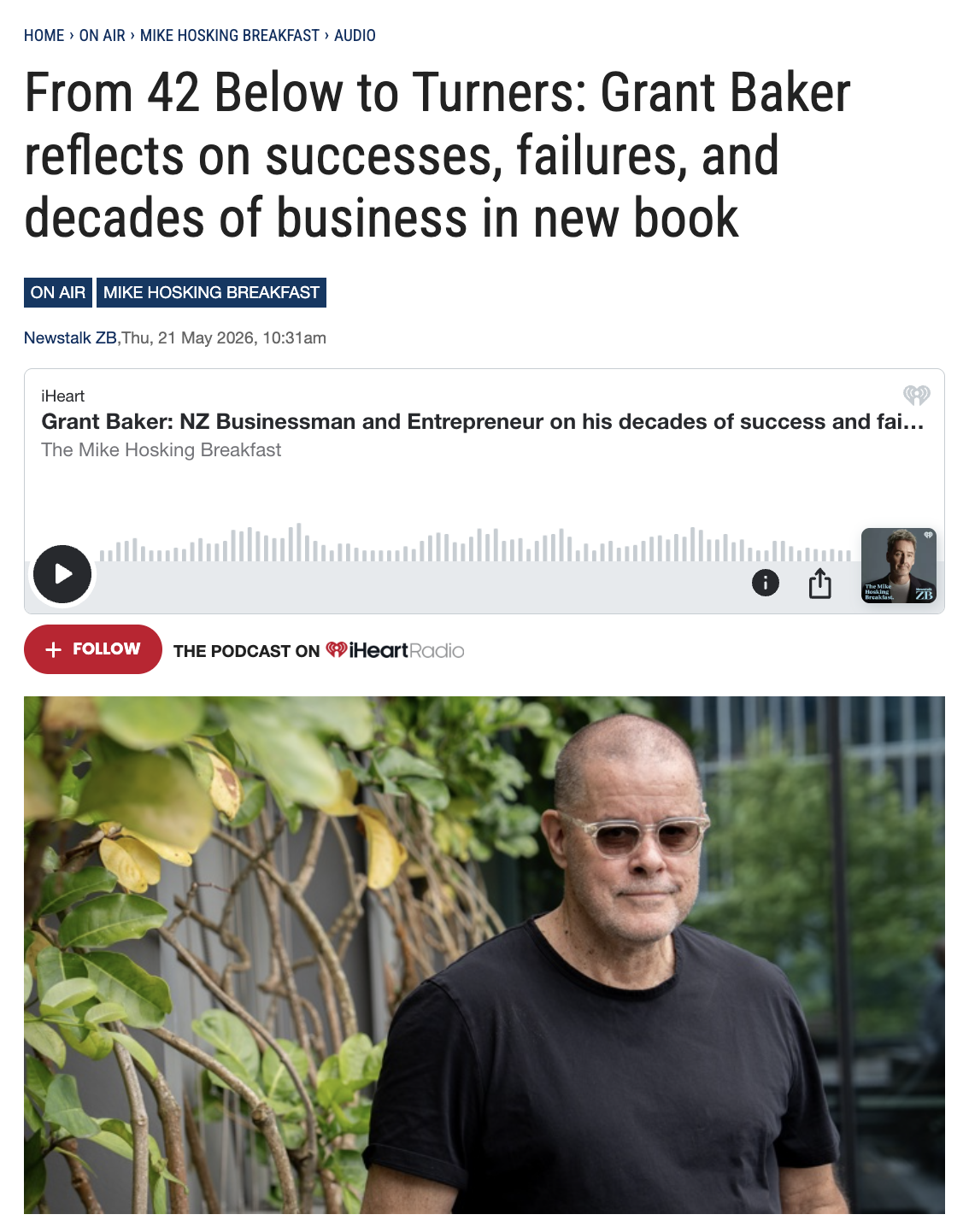 From 42 Below to Turners: Grant Baker reflects on successes, failures, and decades of business in new book