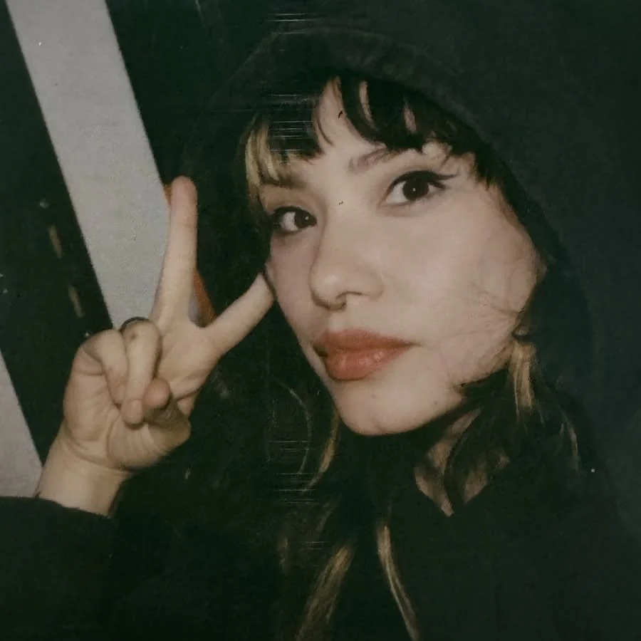 Just saying hi 👋 Self portrait on #polaroid, left on @aaronsweatt&rsquo;s fridge. (*^&omega;^*)