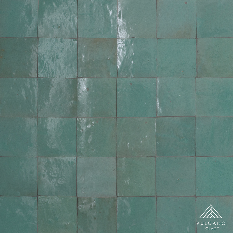 JADE Handmade Moroccan Terracotta ZELLIGE Tile — VULCANO