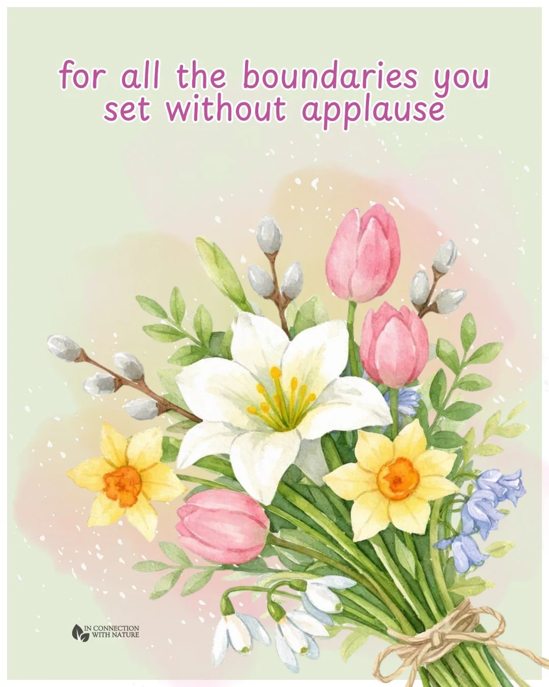 This is for you and the boundaries you set without applause.
I'm proud of you for...

...honor the moments you chose to protect your time.
...honor the times you said no when it would&rsquo;ve been easier to say yes.
...honor the conversations that w