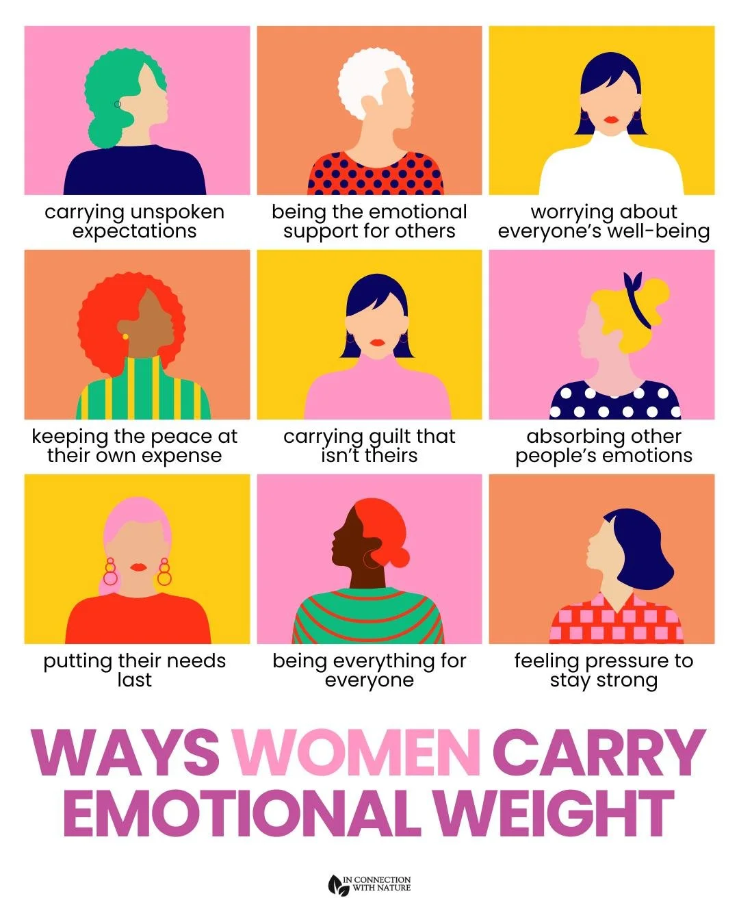 Many women carry emotional weight that often goes unseen.

The truth is, many women were taught to be the caretakers, the peacemakers, and the ones who hold everything together. But carrying emotional weight alone isn&rsquo;t something you have to ke
