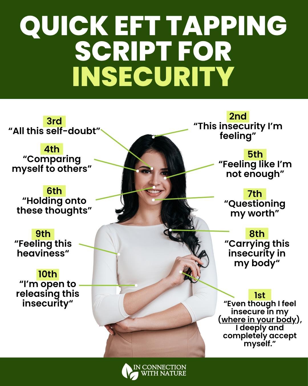 When the insecurity starts getting louder, it&rsquo;s a sign your body may need support.

This short EFT tapping script for insecurity helps you gently calm your nervous system, release built-up tension, and reconnect with your sense of worth. Use it