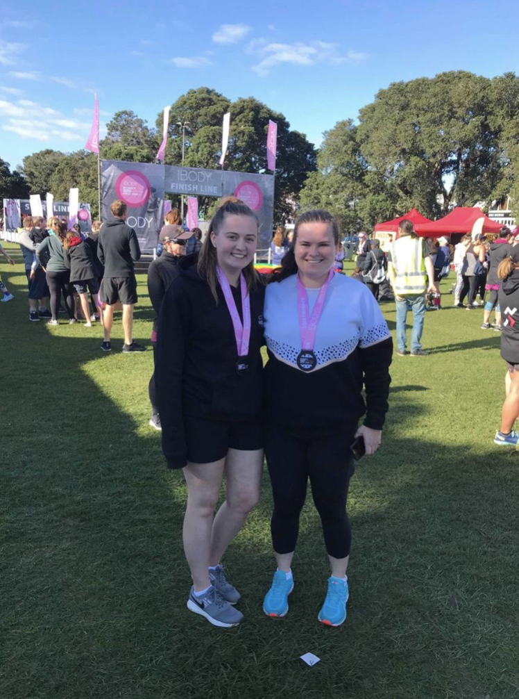 Laura on the right (one of my friends who I did the race with) and myself with our race medals.