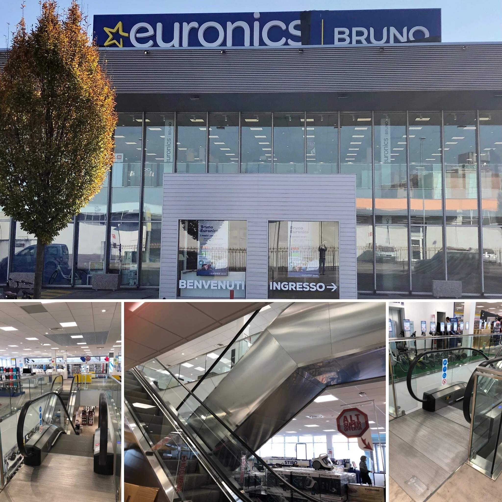 EURONICS SCEGLIE SMI - GP ELEVATORI PER IL NUOVO PUNTO VENDITA DI VERONA