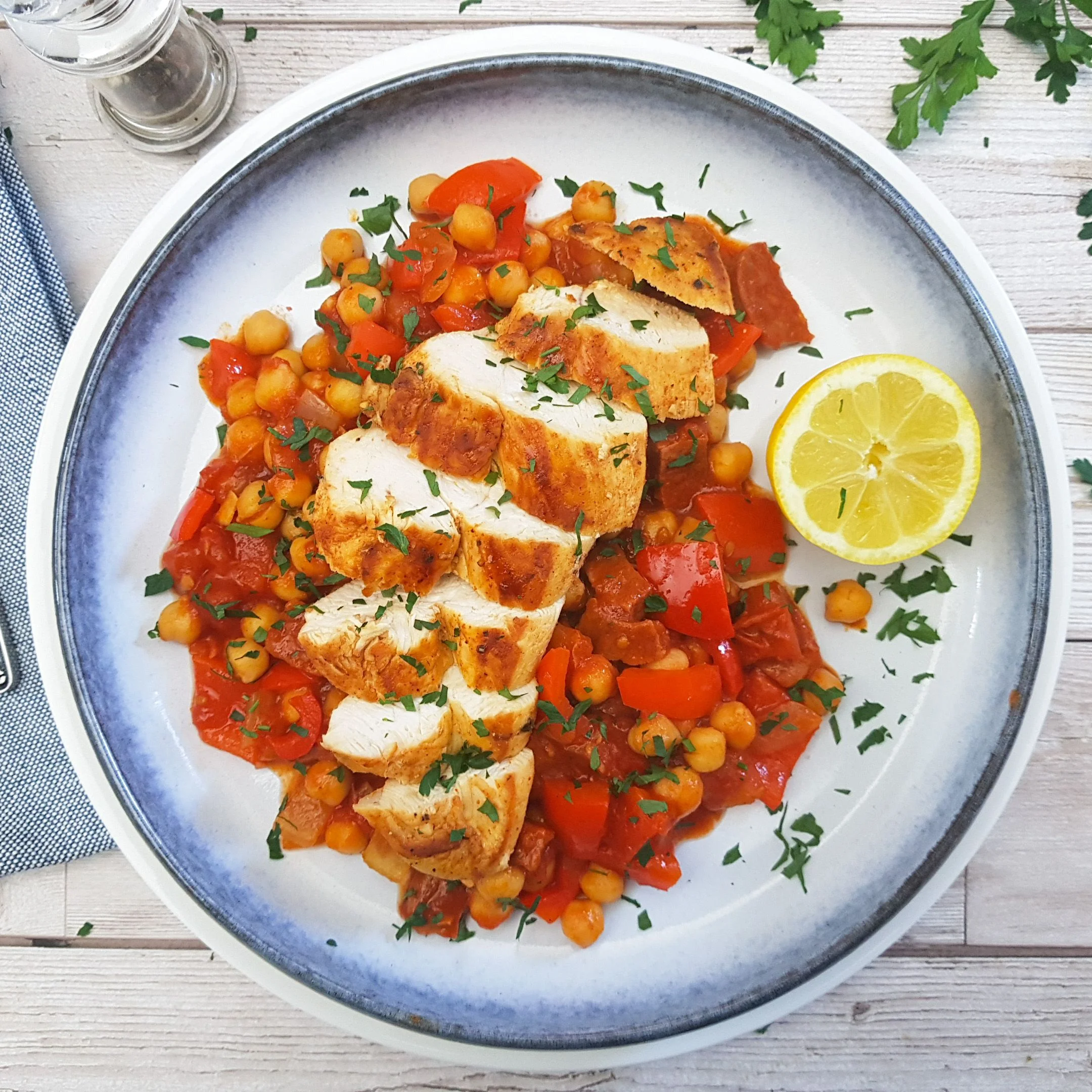 Spanish Chicken, Chickpea & Chorizo Stew