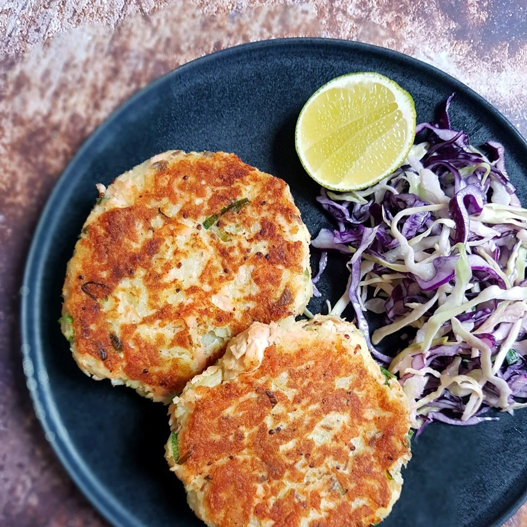 Low FODMAP Fish Cakes &amp; Asian Slaw Recipe: Dietitian Approved 