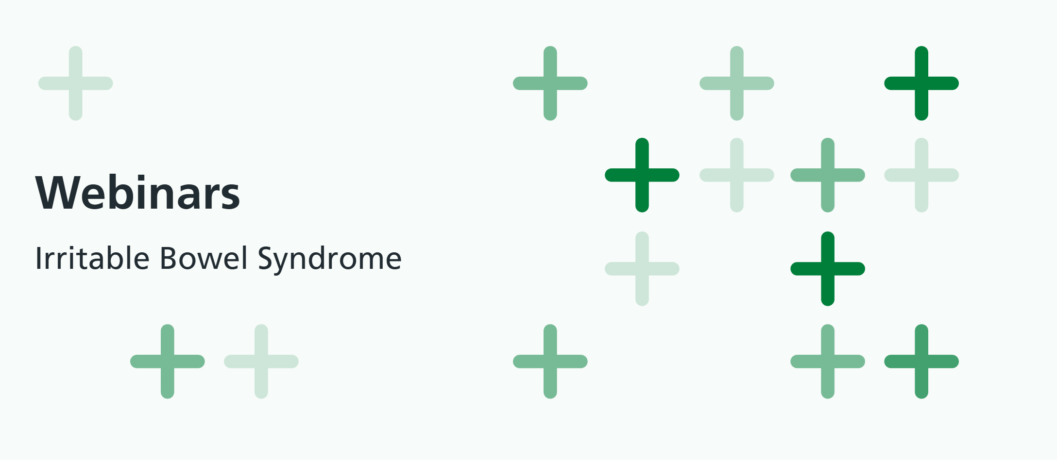 Patient Webinars title graphic for the free NHS irritable bowel syndrome webinar series